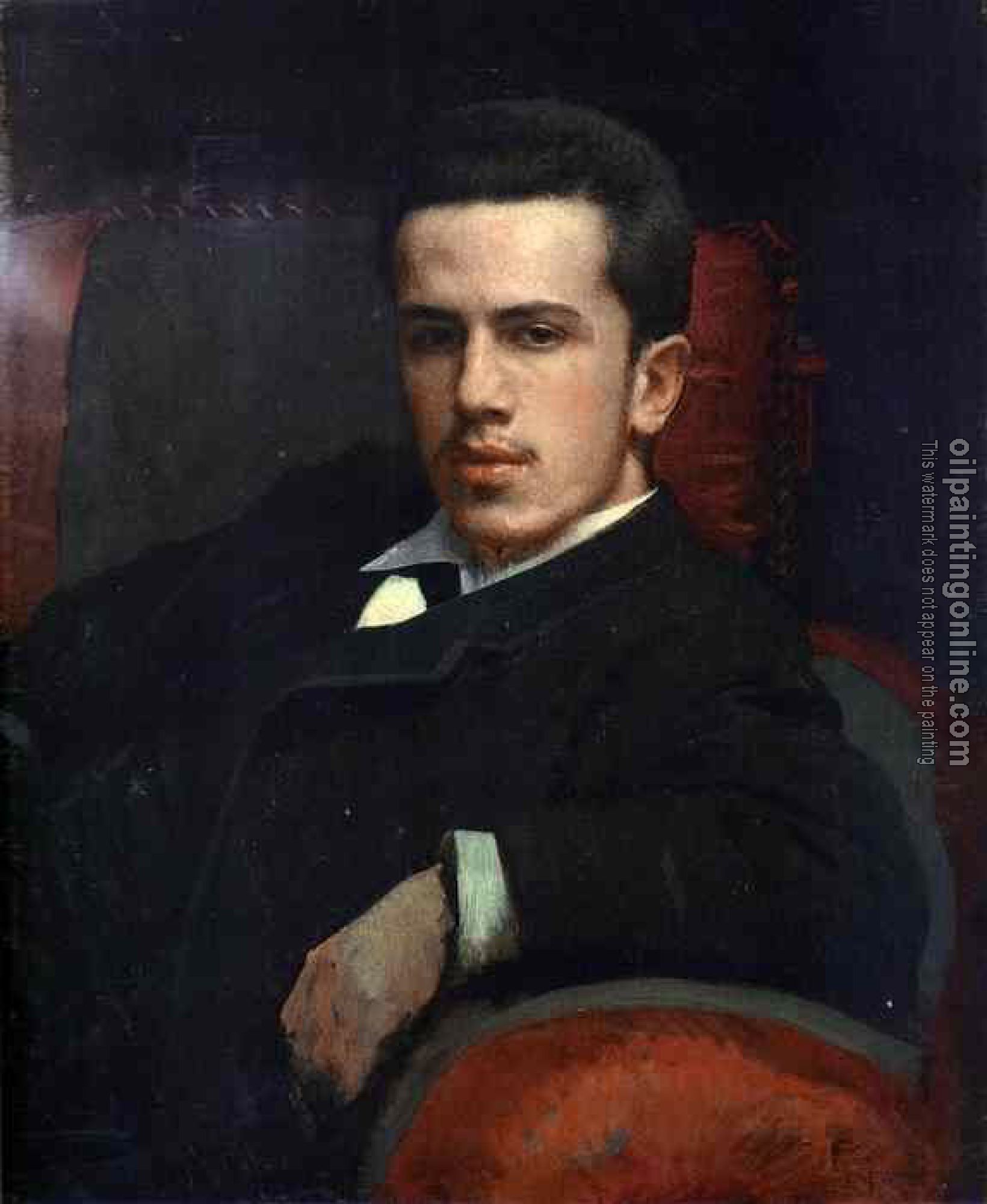 Ivan Nikolaevich Kramskoy - Portrait of Anatoly Kramskoy the Artist's Son